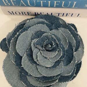 Love Shack Fancy x GAP Denim Blue Fabric Rose Pin